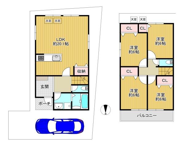 大東市諸福１丁目の新築一戸建