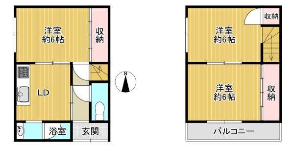 東大阪市渋川町１丁目の中古テラスハウス