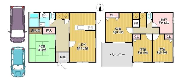 四條畷市清滝中町の中古一戸建