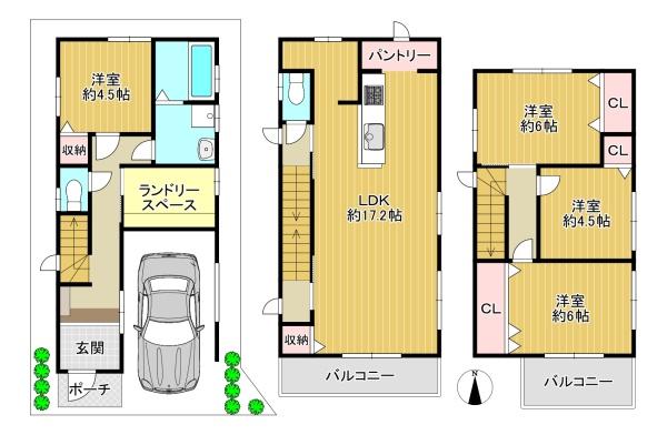 大東市三住町の新築一戸建