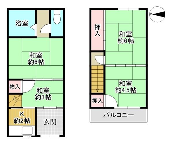 東大阪市稲田本町１丁目の中古テラスハウス