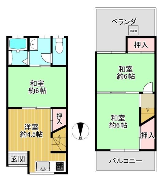 大東市津の辺町の中古テラスハウス