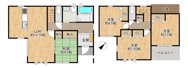 大東市三箇４丁目の新築一戸建