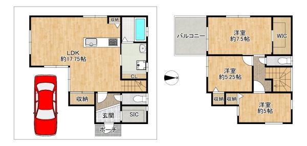 大東市北条1丁目の新築一戸建