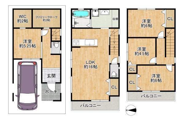 東大阪市若江西新町3丁目の新築一戸建