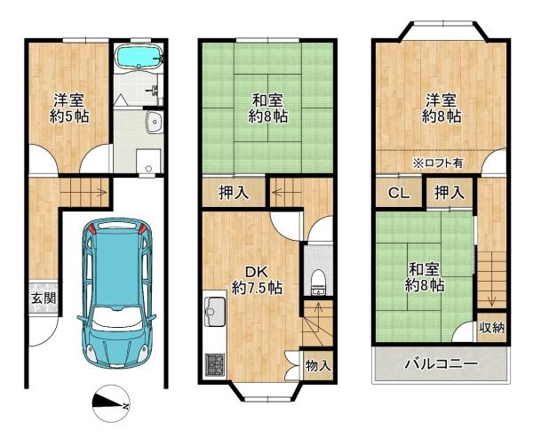 東大阪市吉田５丁目の中古一戸建