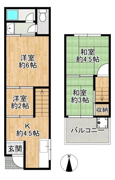 大東市中楠の里町の中古テラスハウス