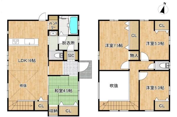 塔野2丁目　新築戸建（1号棟）