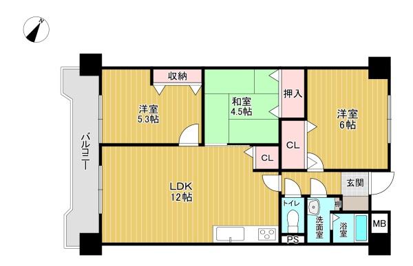 穴生マンション扇