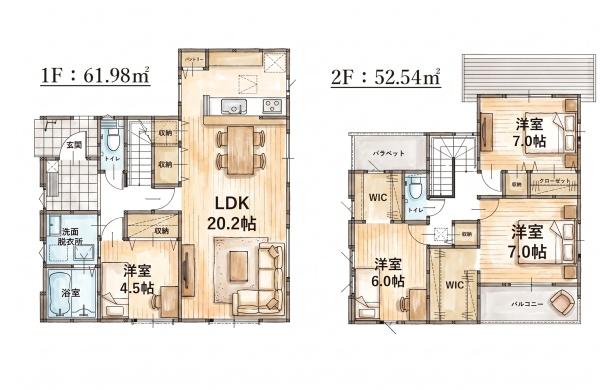 粕屋町内橋東1丁目3期新築戸建(1号棟)