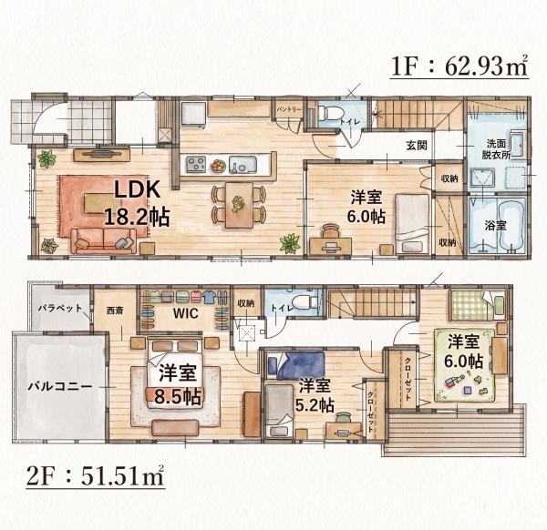 粕屋町内橋東1丁目3期新築戸建(5号棟)