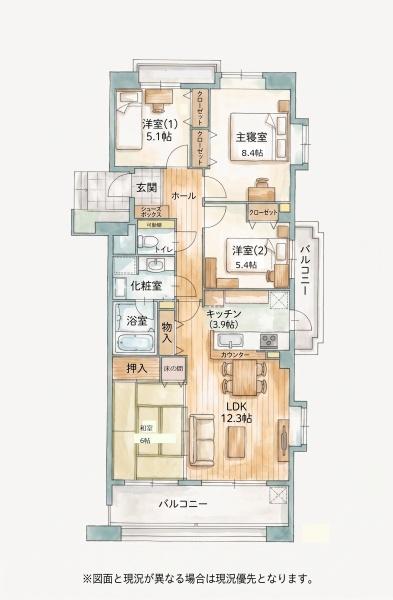 レークヒルズ野多目九番館