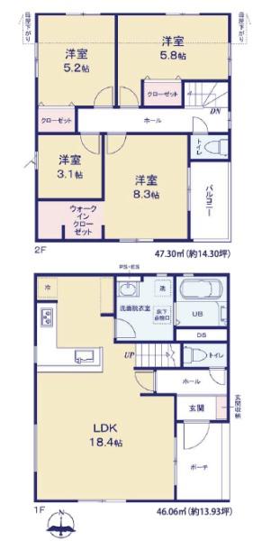 福岡市東区八田2期新築戸建(1号棟)