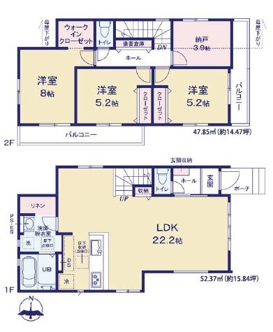 福岡市東区八田2期新築戸建(2号棟)