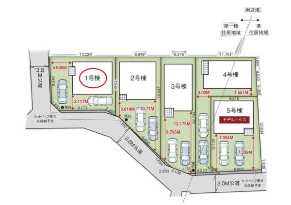グラファーレ中央区下石田町新築全5棟　1号棟