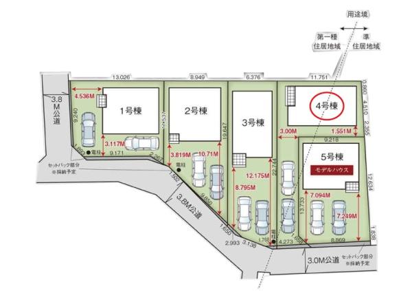 グラファーレ中央区下石田町新築全5棟　4号棟
