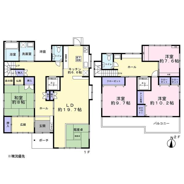 敷地広々約98坪と建坪広々約53坪のオンリーワン住宅