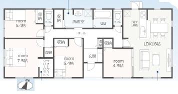 浜名区尾野　新築　全3棟　3号棟（平屋建て）