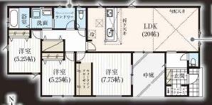 中央区笠井町　第4期　新築　全2棟　1号棟（平屋建て）