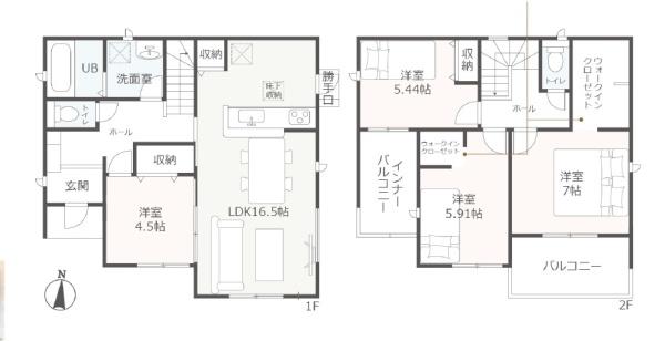 磐田市上新屋　第4期新築全1棟　1号棟