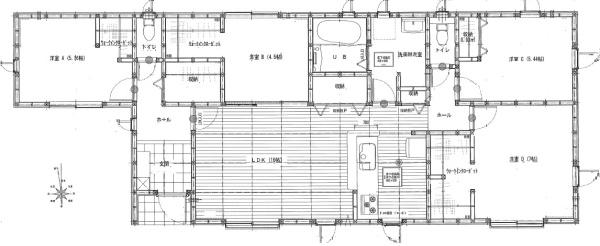 磐田市福田　第18期新築全2棟　2号棟（平屋建て）