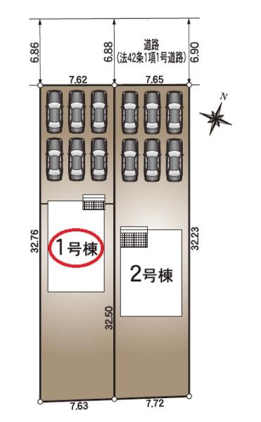 磐田市飛平松第1期新築全2棟　1号棟