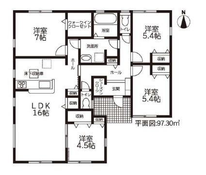 磐田市福田第2期　新築全1棟　2号棟（平屋）