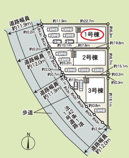 菊川市加茂第15期新築全3棟　1号棟