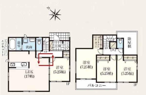 掛川市杉谷　新築全2棟1号棟