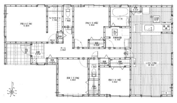 菊川市加茂第5期　新築全2棟　1号棟（平屋建て）