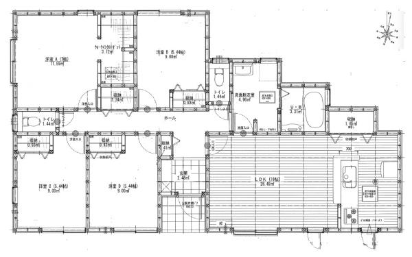 菊川市加茂第5期　新築全2棟　2号棟（平屋建て）