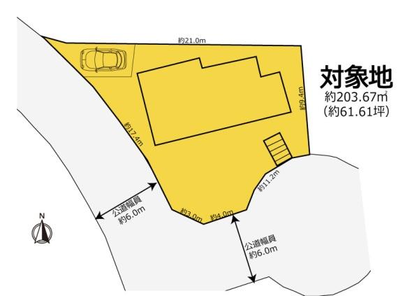 掛川市大坪台の中古一戸建て(区画図)