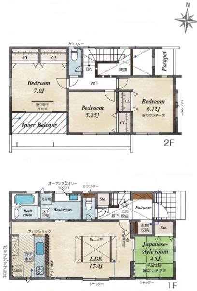 磐田市高木新築全4棟　1号棟