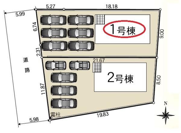 袋井市豊沢第3期新築全2棟　1号棟
