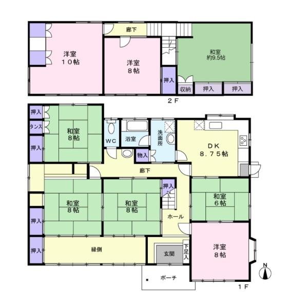 袋井市山田　133坪の広々敷地　平成3年築
