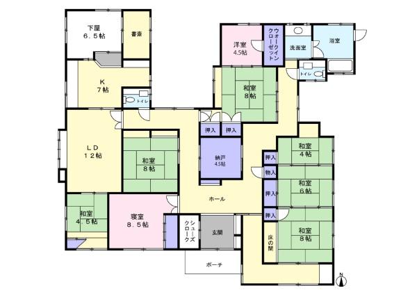 富士宮市大鹿窪　優美な風情が感じられる良質な８部屋平家建て