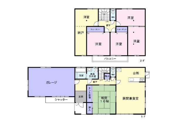駐車5台可　倉庫、ガレージ付