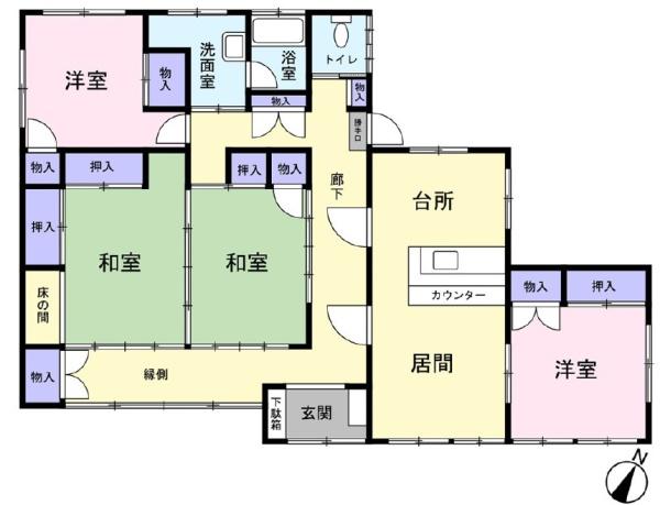 駐車場収入有り　広大な敷地の中古住宅