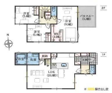 駿河区小鹿43期　新築分譲住宅　全2棟　1号棟