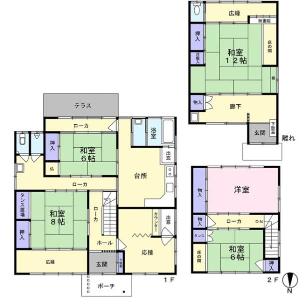 敷地90坪以上離れ付中古住宅