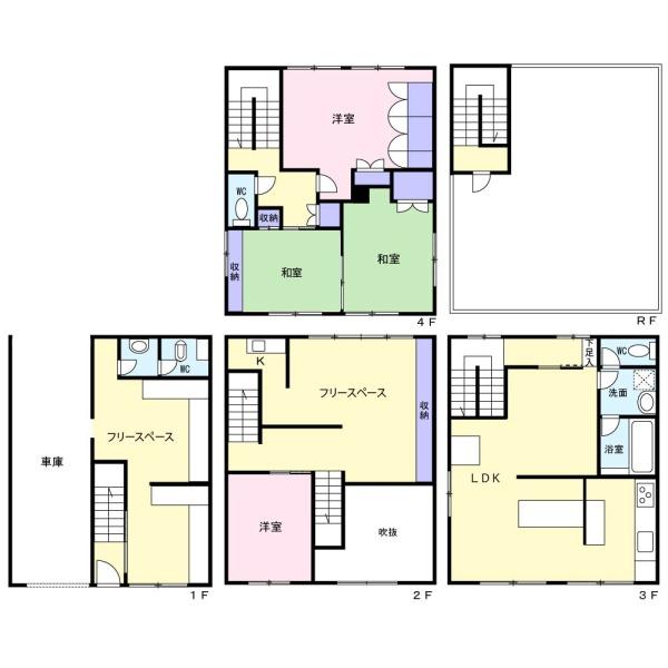 ＲＣ造　軽自動車７台駐車できます