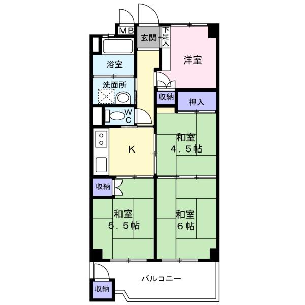 宮の下マンションB　4階