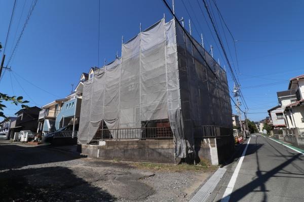 リフォーム工事中　駿河区中島　東南カド