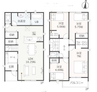 豊川市平尾町57期　全8棟　2号棟
