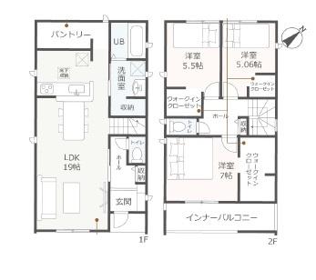 豊川市伊奈町新屋　58期　全3棟　2号棟