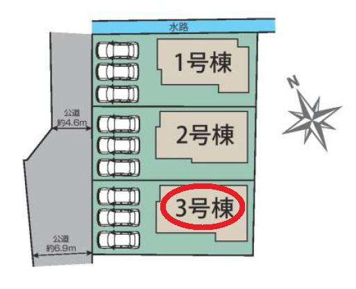 豊川市御津町大草　新築全3棟　3号棟