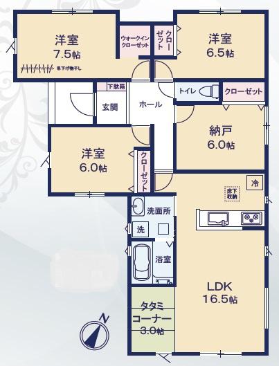 豊川市　西口町1丁目　24-1期新築全1棟　平屋建
