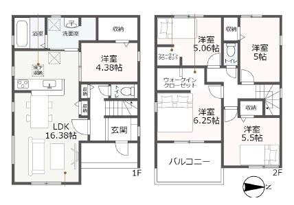 豊川西部土地区画整理　新築　全2棟　2号棟