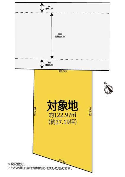 豊橋市伝馬町　売地　現況渡し