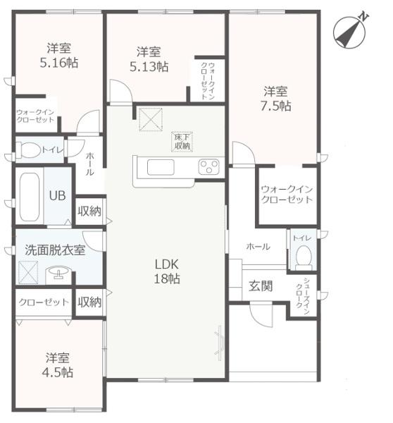 豊川伊奈町佐脇原第1期　新築　全1棟　1号棟